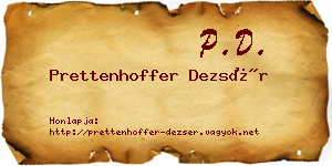 Prettenhoffer Dezsér névjegykártya